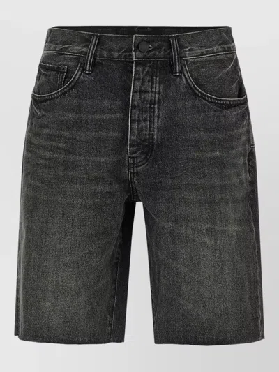 Purple Kamari P059 Denim Bermuda Shorts In Black