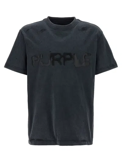 Purple Liquid Wordmark T-shirt In Blue