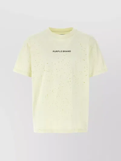 PURPLE 'LOGO' CREW NECK T-SHIRT