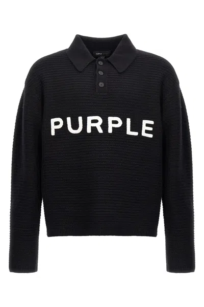 PURPLE PURPLE LOGO EMBROIDERY SWEATER