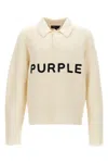 Purple Logo Embroidery Sweater In Neutral