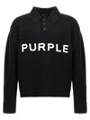 Purple Logo Embroidery Sweater Sweaters And Cardigans Black