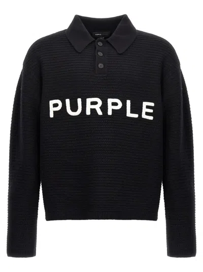 PURPLE PURPLE LOGO EMBROIDERY SWEATER