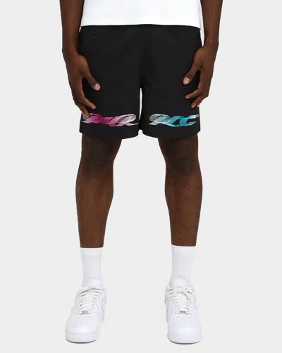 Purple Men & Apos;s All Round Logo Pull-on Shorts In Black