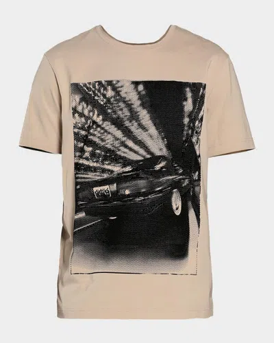 Purple Men & Apos;s Clean Graphic Cotton Jersey T-shirt In Neutral