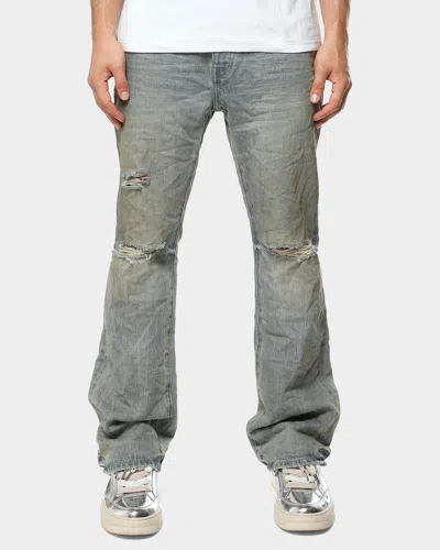 Purple Men & Apos;s Dirty Fade Relaxed Boot-cut Jeans In Blue
