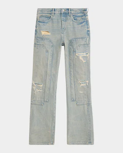 Purple Men & Apos;s Double Carpenter Bootcut Denim Jeans In