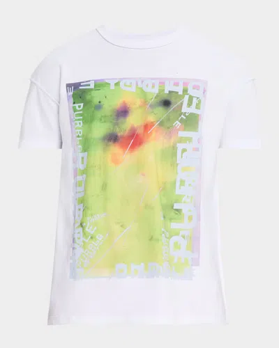 Purple Men & Apos;s Inside-out Logo T-shirt In White