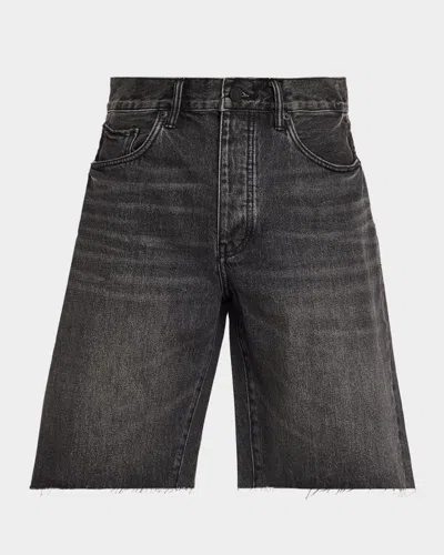 Purple Men & Apos;s Kamari Relaxed Fit Black Denim Shorts