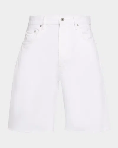 Purple Men & Apos;s Optic Relaxed-fit Shorts In White
