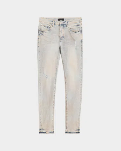 Purple Men & Apos;s P001 Pink Mud Distressed Stretch Skinny Jeans In