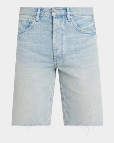 Purple Men & Apos;s P059 Denim Cutoff Shorts In Blue