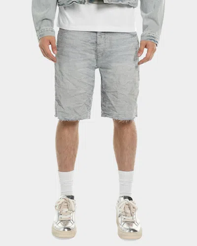 Purple Men & Apos;s Vintage Slub Denim Shorts In Gray