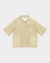 Purple Men's Bentonite Sport Shirt In Khaki