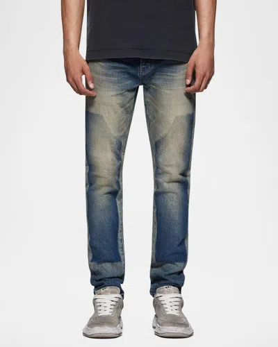 Purple Men's Camden Shadow Skinny Jeans In Mid Indigo