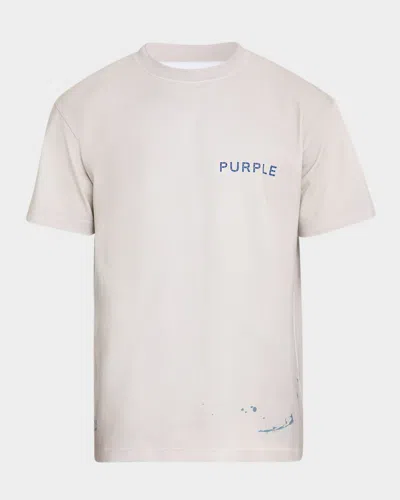 Purple Men's Chest Logo Graphic T-shirt In Neutral