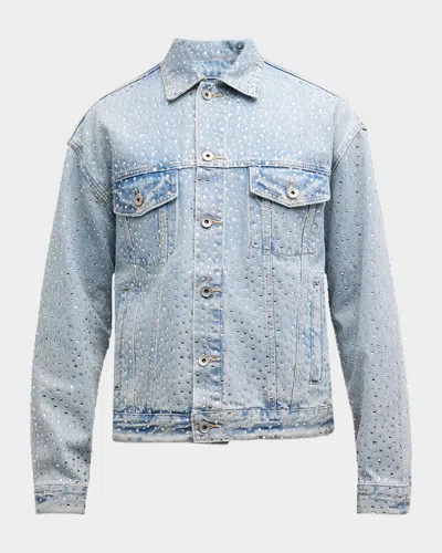 PURPLE MEN'S CRYSTAL GALORE TRUCKER JACKET