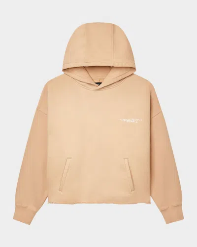 Purple Men's Heavyweight Fleece Hoodie In Ecru