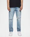 Purple Men's Holloway Vintage Crystal Jeans In Lt Indigo