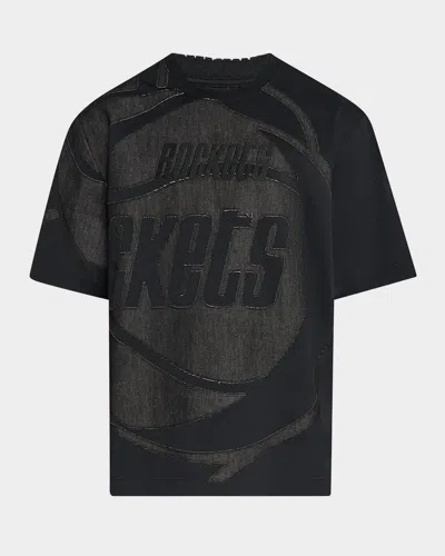 Purple Men's Houston Rockets Mesh T-shirt In Black