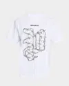 Purple Men's Jersey Barbed Wire Graphic Logo T-shirt In Multi