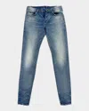 Purple Men's Light-wash Skinny Jeans In Lt Indigo