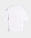 Purple Men's Mercerized Jersey Crewneck T-shirt In White