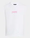 Purple Men's Metal Tank Top In White