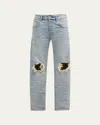 Purple Men's P002 Light Indigo Blowout Slim Jeans In Blue