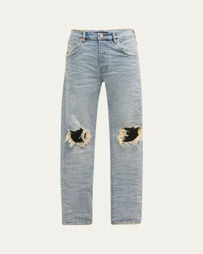 Purple Men's P002 Light Indigo Blowout Slim Jeans