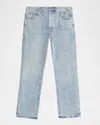 Purple Men's P011 Camo Crystal Straight-fit Jeans In Blue