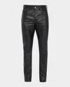 Purple Men's Patent Film Coated Skinny Jeans In Patent Film