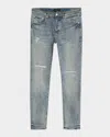 Purple Men's Rip & Repair Skinny Jeans In