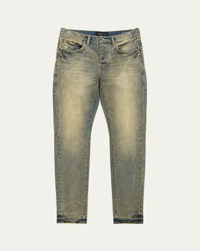 Purple Men's Sand Dune Cross Skinny Jeans In Dk Indigo