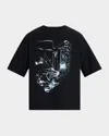 Purple Men's Shatter Jersey T-shirt In Black