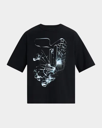 Purple Men's Shatter Jersey T-shirt In Black