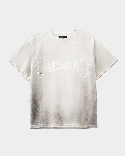 Purple Men's Short-sleeve Textured Jersey Logo Tee