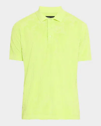 Purple Men's Terry Jacquard Short-sleeve Polo Tee