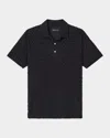 Purple Men's Terry Towel Polo Shirt In Black