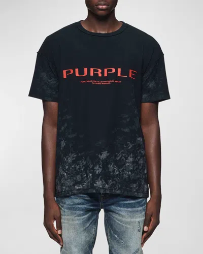 Purple Men's Textured Inside-out T-shirt In Black