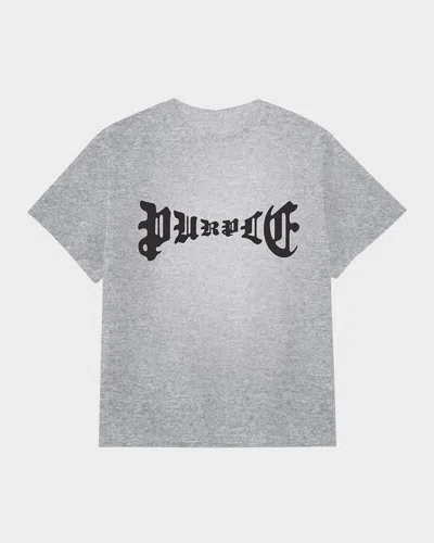 Purple Men's Textured Inside-out T-shirt In Heather