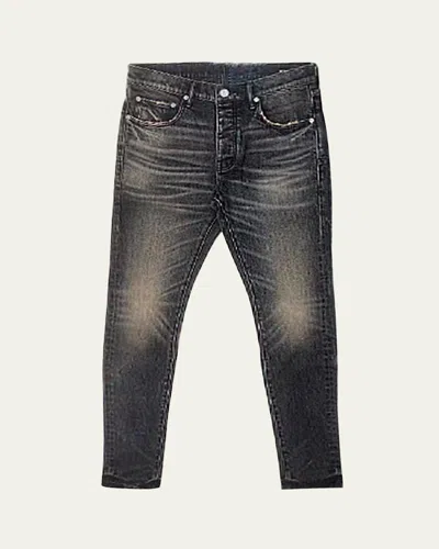 Purple Men's Tinted Skinny Jeans In Black