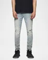 Purple Men's Venice Sunbleached Skinny Jeans In Lt Indigo
