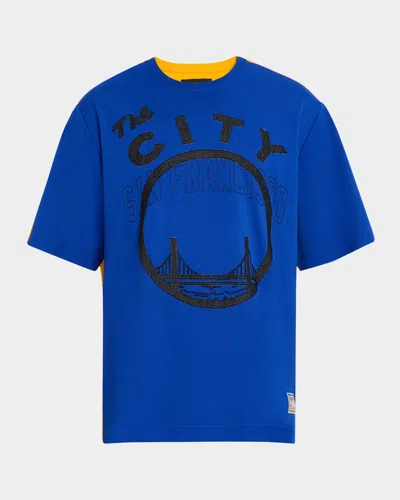 Purple Men's Warriors Mesh T-shirt In Multi