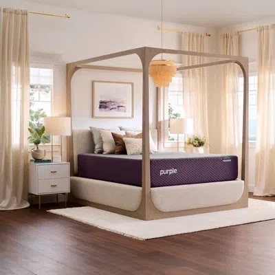 Purple Modern Premier Soft Hybrid Mattress With Gelflex Grid, Coolflex Coils & Cooling Softflex Cover