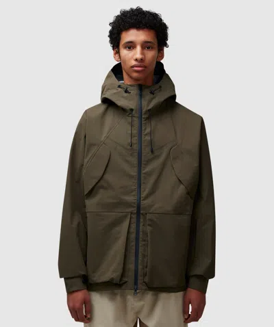 Purple Mountain Observatory 3 Layer Shell Jacket In Khaki