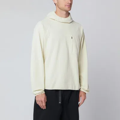 Purple Mountain Observatory Cream-colored Sweatshirt With Built-in Balaclava In Beige