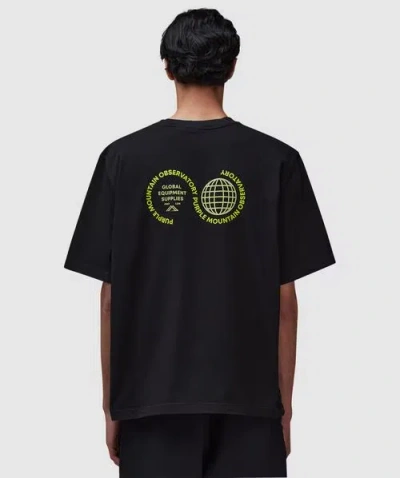 Purple Mountain Observatory Globe T-shirt In Black