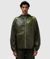 Purple Mountain Observatory Heat Reactive Breeze Jacket In Khaki / Lime
