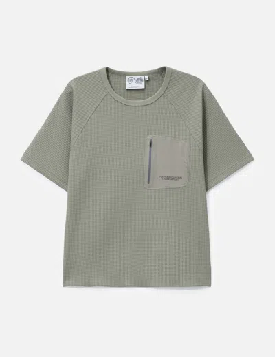 Purple Mountain Observatory Waffle Short Sleeve Crew In Gray